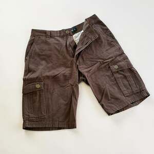 Departed Brown Cotton Y2K Baggy Cargo Shorts